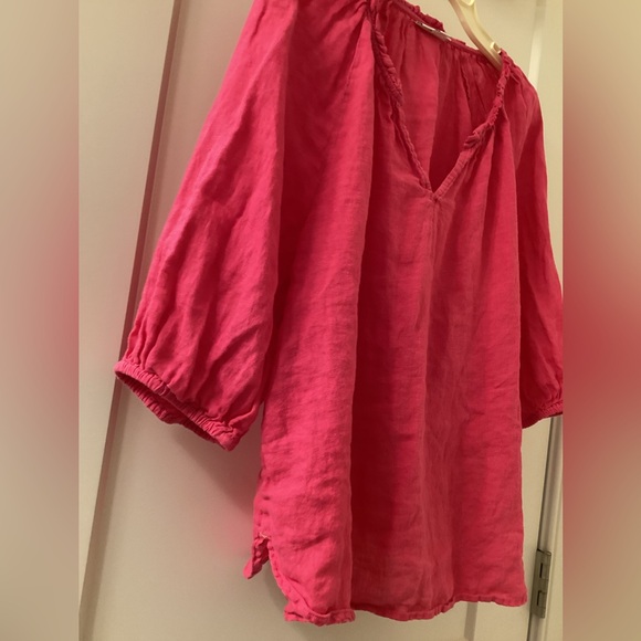 Pink linen top - Picture 3 of 6